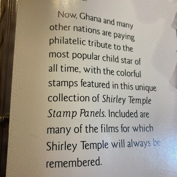 Postal Commemorative Society Shirley Temple Stamp Panels Book Album 96 stamps - Picture 4 of 16